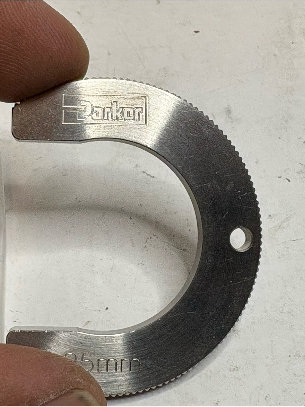 Parker Black Crescent-Style Metal Gauge